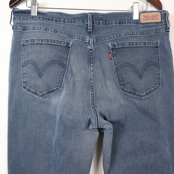Levi's Size 16 505 Straight Leg Jeans 33x32 Mid Rise Stretch Blue Wash - Picture 8 of 12